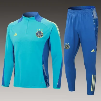 2024/2025 Ajax Half-Pull Training Suit Baby blue Football Shirt 1:1 Thai Quality